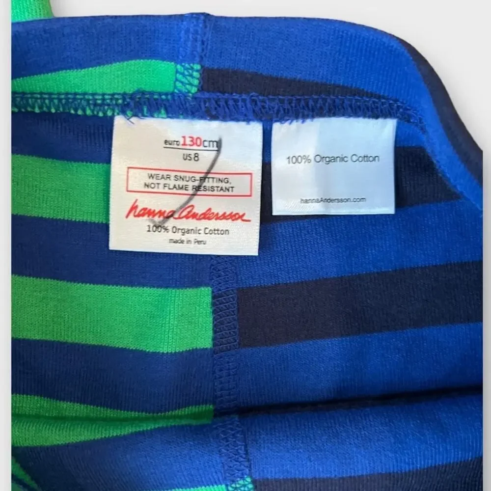 Hanna Andersson striped boys long sleeve pajama set Size US/8